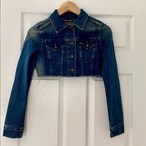 🦋 DKNY denim cropped jacket Size S